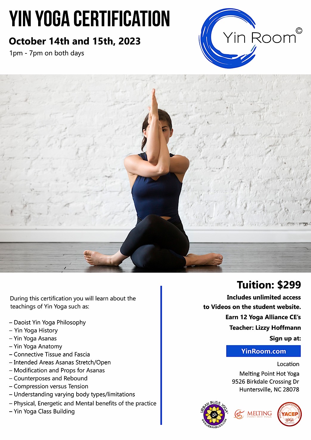 Huntersville Yin Yoga Certification